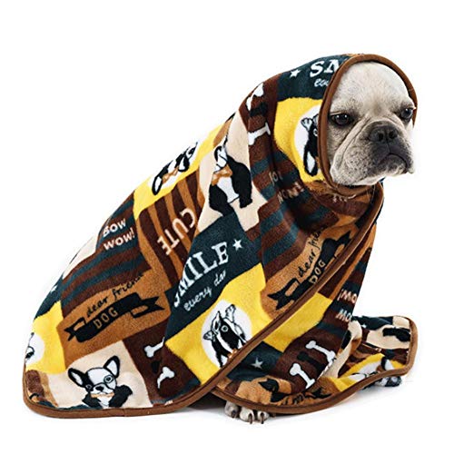 Yestter - Manta para perro, color marrón