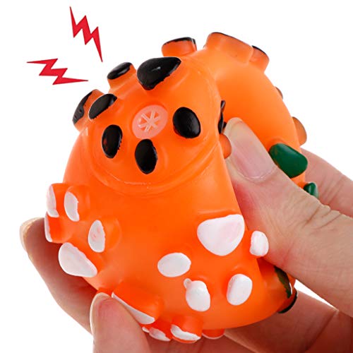 YFairy Juguete para perros – 1 unidad, juguete para mascotas pelota de goma suave huellas de pies jugar interactivas perros gatos masaje chirriante molar morder