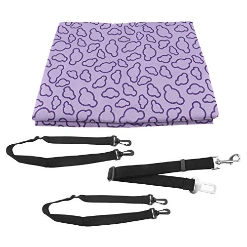 Yinettech - Asiento de coche para perro o gato, impermeable, manta para animales de compañía, cubierta para cojín trasero de protección hamaca color morado