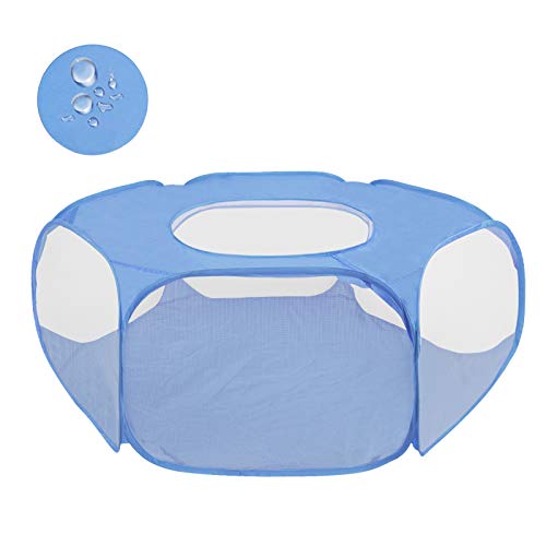 YJZQ - Tienda de campaña para animales pequeños y animales de viaje, barrera de forma parque con tapa superior para jugar, jaula de tela para erizo, conejo, hámster