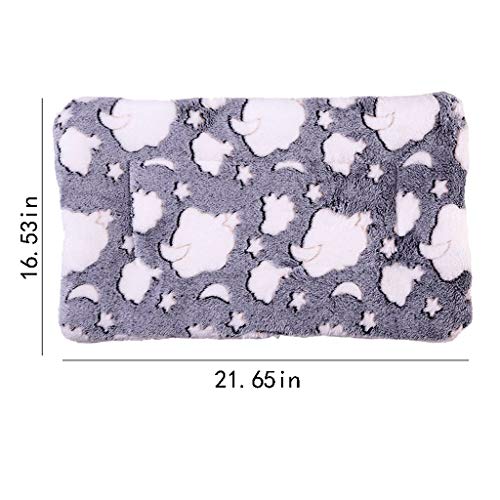 YKW Manta Estera del Gato Mascota Engrosamiento del Perro casero del edredón Nido Mat Cuatro Estaciones Universal Aire Acondicionado Mat Caliente (Color : Light Blue, Size : 21.65 * 16.53in)