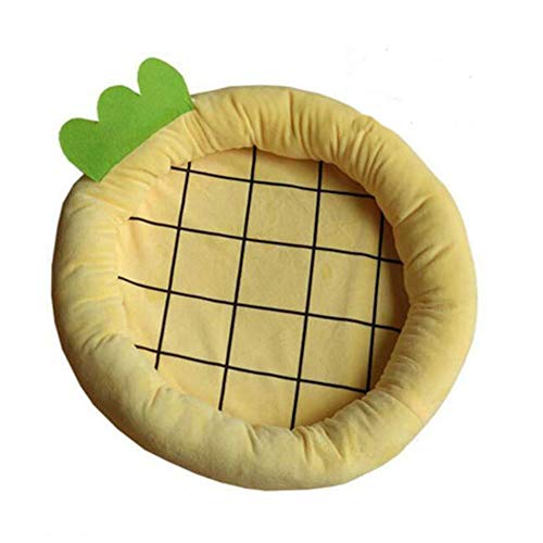 Yodio Cama redonda para perros y gatos, con forma de donut de peluche