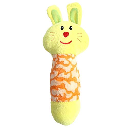 Yodio Juguete para perros de peluche, fuerte y suave, para limpiar, juguete interactivo (amarillo)
