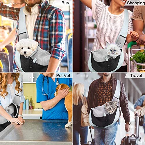 You Bolsa de Transporte para Mascotas, para Perro, Gato, para Llevar al Hombro, para Perros, Mascotas, Viajes, Bolsa de Transporte de Mano (Negro)