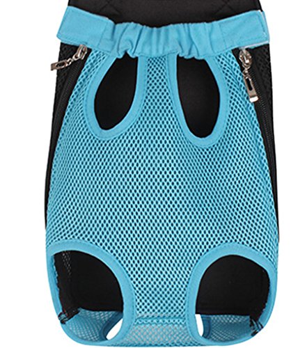 YOUJIA Bolsa de Transporte Bolso Mochila Frontal a Rayas para Perro Mascota Animales (#1 Azul, M)
