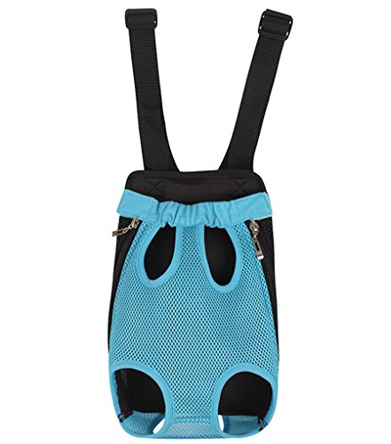 YOUJIA Bolsa de Transporte Bolso Mochila Frontal a Rayas para Perro Mascota Animales (#1 Azul, M)