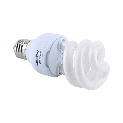 YOUTHINK Lámpara de Terrario Tropical 13W Uvb 5.0 E27 Base Ahorro de Energía Tortuga Serpiente Reptil Bombilla Lámpara UV Bombilla Fluorescente Compacta