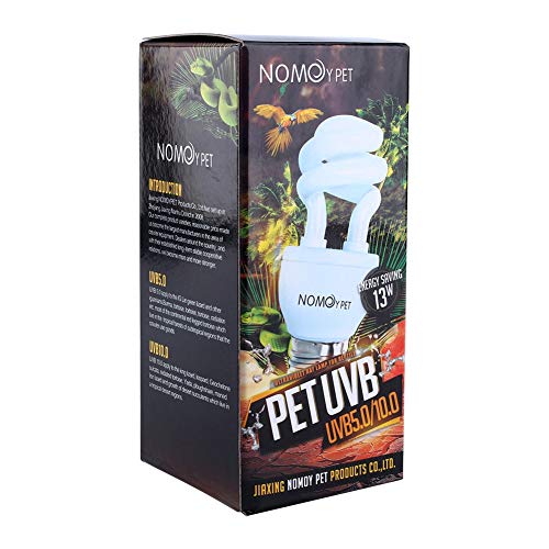 YOUTHINK Lámpara de Terrario Tropical 13W Uvb 5.0 E27 Base Ahorro de Energía Tortuga Serpiente Reptil Bombilla Lámpara UV Bombilla Fluorescente Compacta