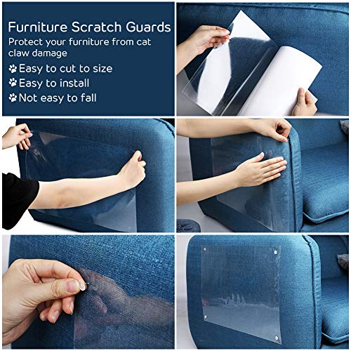 YOUTHINK Protector de Arañazos de Gatos, 8 Pcs Protector de Muebles Gatos, Stop Cat Scratching Couch, Puerta y Otros Muebles y Asiento para el Automóvil, Antiarañazos y Protección de Muebles