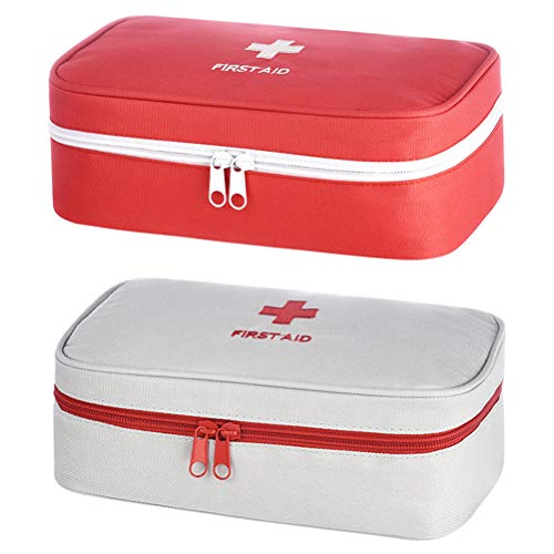 Yunobi - Bolsa vacía para primeros auxilios, bolsa de viaje de emergencia, bolsa de almacenamiento de medicina, ligera, para casa, oficina, coche, aire libre, barco, camping, senderismo