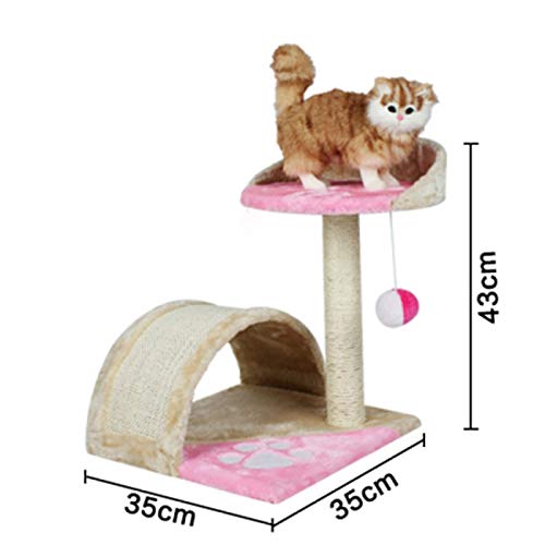 YWAWJ Cat Tree Apartment Cat Stimbing Frame Cat Tree Sisal Columna Columna Gracio Glaw Cat Litter Cat Jumping Platform Cat Scraver Cat Marco