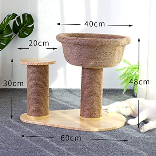 YWAWJ Plataforma de asada de madera para gatos de interior Plataforma de salto de madera seda del gato de la cuerda de la cuerda del asiento del gato del gato del gato del gato del gato del gato del r