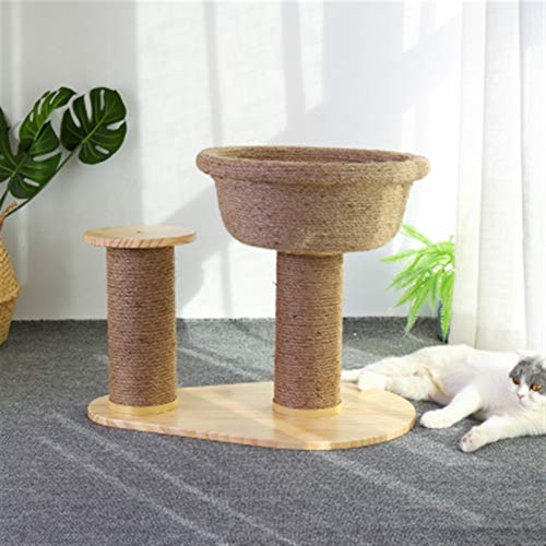 YWAWJ Plataforma de asada de madera para gatos de interior Plataforma de salto de madera seda del gato de la cuerda de la cuerda del asiento del gato del gato del gato del gato del gato del gato del r