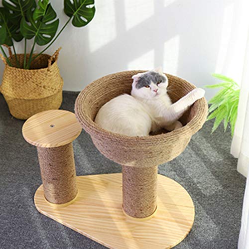 YWAWJ Plataforma de asada de madera para gatos de interior Plataforma de salto de madera seda del gato de la cuerda de la cuerda del asiento del gato del gato del gato del gato del gato del gato del r