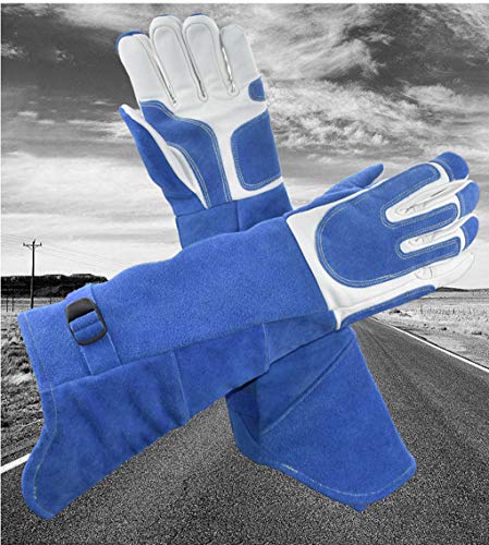 Yx-outdoor Guantes Anti-mordidas para Mascotas, Perro Gato, ratón, Serpiente, Anti-rasguños Alarga y Espesa Guantes Protectores duraderos y Resistentes a Las mordeduras, 55 cm / 21,7 Pulgadas
