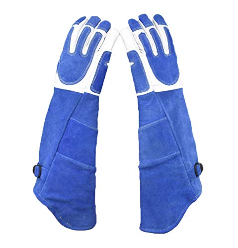 Yx-outdoor Guantes Anti-mordidas para Mascotas, Perro Gato, ratón, Serpiente, Anti-rasguños Alarga y Espesa Guantes Protectores duraderos y Resistentes a Las mordeduras, 55 cm / 21,7 Pulgadas