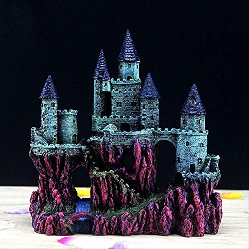 ZAAQ Adorno de decoración de Acuario Artificial Europea Rockery Castle Paisaje Decoración del Acuario Torres Medievales Decoración del Acuario