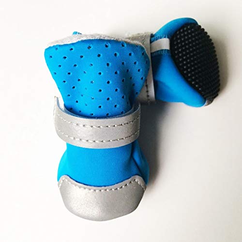 Zapatos del Perro Calzado Deportivo, Botas Antideslizantes Impermeables Transpirables Ajustable Botines Antideslizantes Zapatos Reflectantes Protector De La Pata para Perros Pequeños