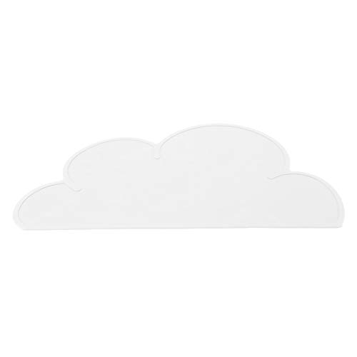 Zerodis Alfombrilla de alimentación Antideslizante para Mascotas, Forma de Nube Gatos Perros Alfombra de alimentación de Silicona Alfombrilla de Mesa Cubiertos Almohadilla Fija(Blanco)