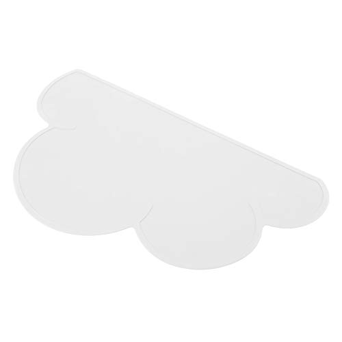 Zerodis Alfombrilla de alimentación Antideslizante para Mascotas, Forma de Nube Gatos Perros Alfombra de alimentación de Silicona Alfombrilla de Mesa Cubiertos Almohadilla Fija(Blanco)