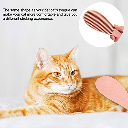 Zerodis Cat Comb Cepillo de Aseo de Lengua de Gato simulado Pet Cat Herramientas diarias para el Cuidado del Cabello Eliminación de Pieles y masajes enmarañados(Rosado)