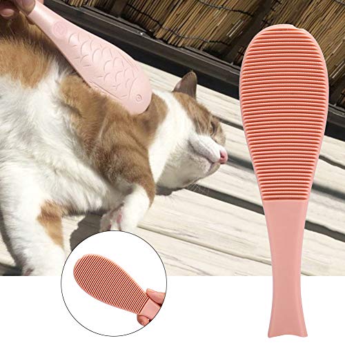 Zerodis Cat Comb Cepillo de Aseo de Lengua de Gato simulado Pet Cat Herramientas diarias para el Cuidado del Cabello Eliminación de Pieles y masajes enmarañados(Rosado)