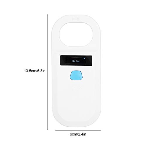 Zerodis Escáner de Chip para Mascotas, Lector de Microchip para Mascotas Lector de identificación de Etiquetas de Etiquetas para Caballos Lector de identificación para la gestión de Aves de Corral