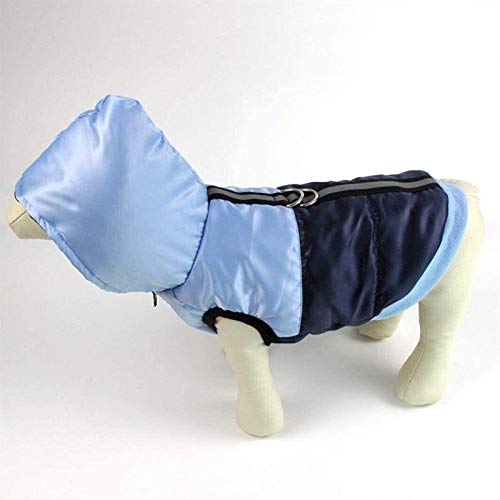 ZHTY Perro Jersey Cat Ropa Chihuahua Abajo Abajo Invierno Caliente Pet PUCHO Ropa de Cachorro espesante Abrigo de algodón para pequeños Perros Grandes (Color: Azul, Tamaño: Grande) Song