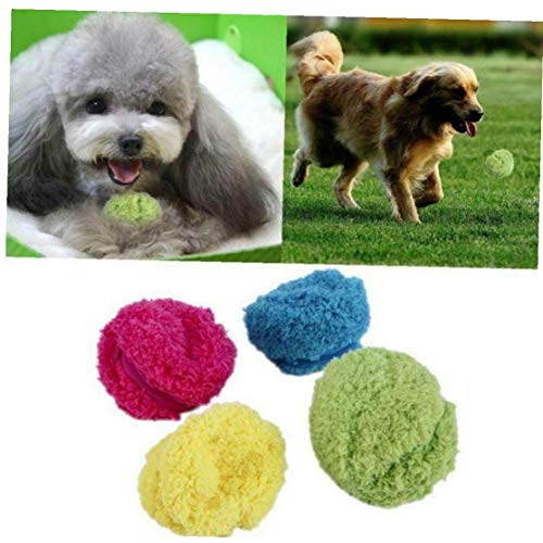 Zonfer Mágica Bola De Rodillo De Bola Electrictoy Mascotas con 4 Tapa para Mascotas Juguetes Educativos para Perro De Animal Doméstico del Gato