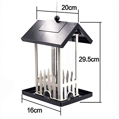 zongshengshop Comedero para pájaros contenedor Alimentador de Metal Externo Balcón alimentador de Aves Villa Flor Bienestar alimentación Caja Alimentador de Semillas de Servicio Pesado