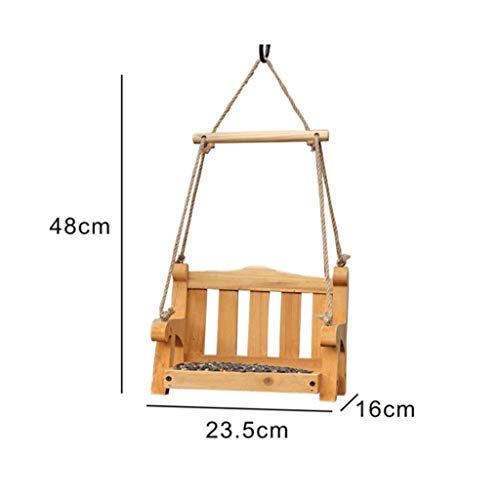 zongshengshop Comedero para pájaros contenedor Alimentador de pájaros Retro al Aire Libre Jardín Villa Patio Decoración Apariencia Bird Life Feeder Alimentador de Semillas de Servicio Pesado