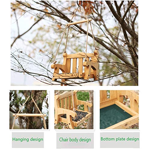 zongshengshop Comedero para pájaros contenedor Alimentador de pájaros Retro al Aire Libre Jardín Villa Patio Decoración Apariencia Bird Life Feeder Alimentador de Semillas de Servicio Pesado