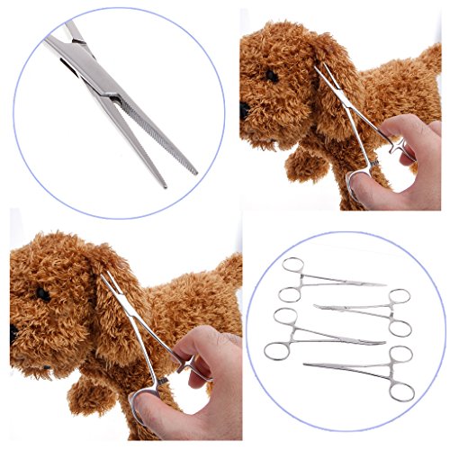 zrshygs Hemostat Fórceps para Perros Perro Gato Oreja Fórceps de Limpieza Alicates De Acero para Mascotas Pinzas Pinzas Herramienta Hemostática