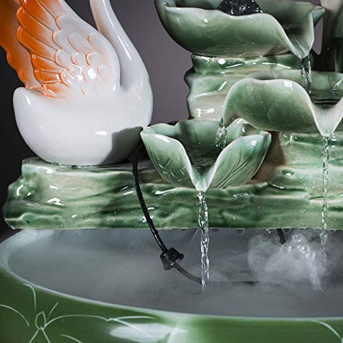 Zunruishop Acuario Hecho a Mano Creativo de cerámica Tanque de Peces Acuario Fuente de Agua humidificación atomizada Sala de Estar Tanque de Peces decoración Acuario Tanque de Pescados (tamaño : S)