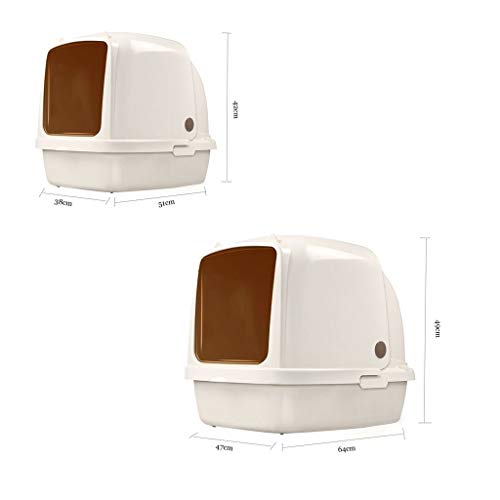 Zunruishop Aseo para Gatos/Aseo para Mascotas Inodoro for Gatos Cerrado Inodoro for Gatos de Gran Espacio Creativo Arena for Gatos casera al Aire Libre Caja de Arena para Gatos/Lavabo de aren