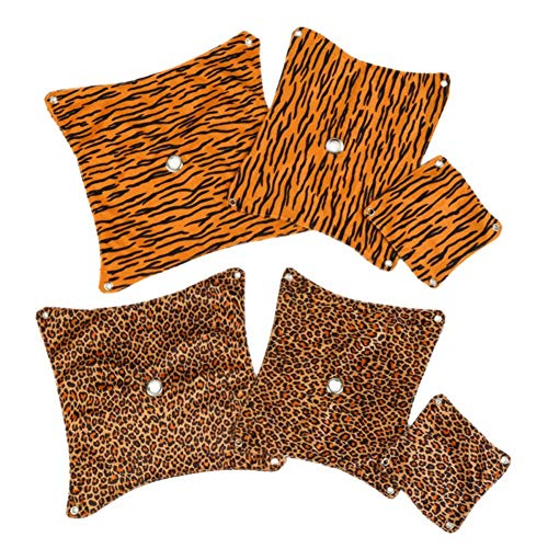 ZUOLUO Cama Hamster Cama Conejo Jaula para Hamster, Accesorios Ardilla Bolsa de Dormir Conejo de la Cama Guinea Cerdo casa Hámster Hamaca Gato Hamaca Leopard Print,S