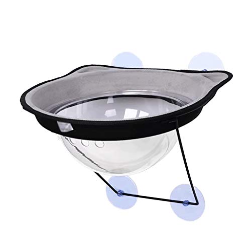 ZXJTX Camas para Mascotas Pet Ventana Hamaca Suspensión Ventosa Cápsula Espacial Gato Hamaca Arena for Gatos Puede Ahorrar Espacio, Apto for Cualquier Cubierta Hamaca para Mascotas (Color : Gray)