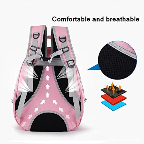 ZXJTX Jaulas para pájaros Pet Carrier Mochila, Ave Perro Portador del Gato Mochila del Hombro, Innovador Espacio de visión panorámica portátil Cápsula Mascota Jaula para Loro (Color : E)