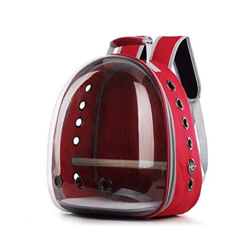 ZXJTX Jaulas para pájaros Pet Carrier Mochila, Ave Perro Portador del Gato Mochila del Hombro, Innovador Espacio de visión panorámica portátil Cápsula Mascota Jaula para Loro (Color : E)
