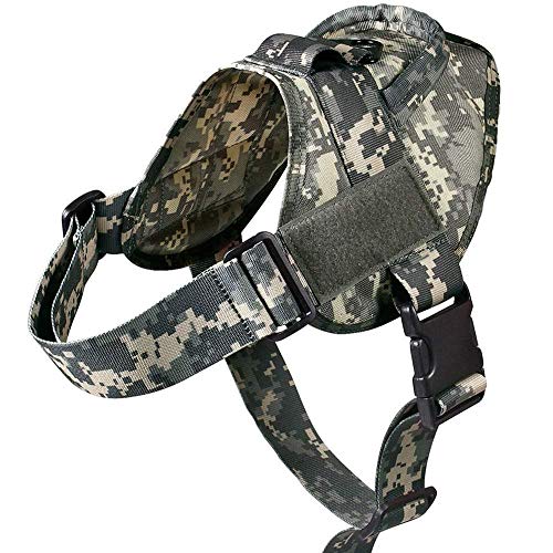 ZYYC Arnés para Perros K9 Caminar Nylon Ajustable Collar de Perro para Mascotas Chaleco Bungee Arnés de Correa para Perros para Perros pequeños y Grandes Pastor alemán-ACU Harness_S