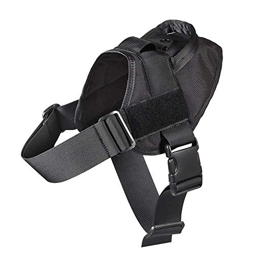 ZYYC Arnés para Perros K9 Caminar Nylon Ajustable Collar de Perro para Mascotas Chaleco Bungee Correa para Perros Arnés para Perros pequeños y Grandes Pastor alemán-Black Harness_S