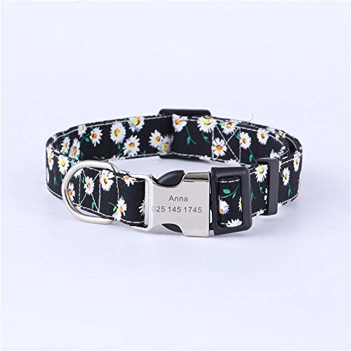 ZYYC Collar de Perro Personalizado Etiquetas de identificación de Perro grabadas Etiqueta de Nombre Collar de Mascota para Accesorios de Perro Pastor alemán-D_M