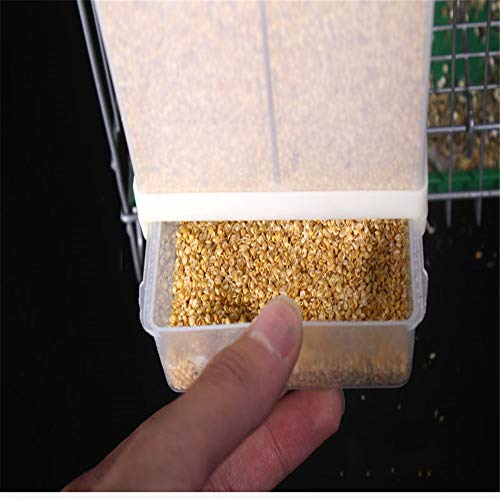 ZYZ Parrot Alimentador automático De plástico Transparente Sin desorden Comedero para pájaros Jaula Accesorios para periquitos Canario Cockatiel Finch Periquito Semilla Contenedor de Comida