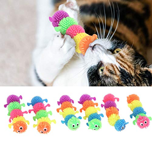 01 Juguete Colorido para morder Mascotas, 6 Piezas, Juguete para Gatos, Juguete para Gatos de Dibujos Animados, para prevenir rugidos al Azar para prevenir la Anorexia de Mascotas