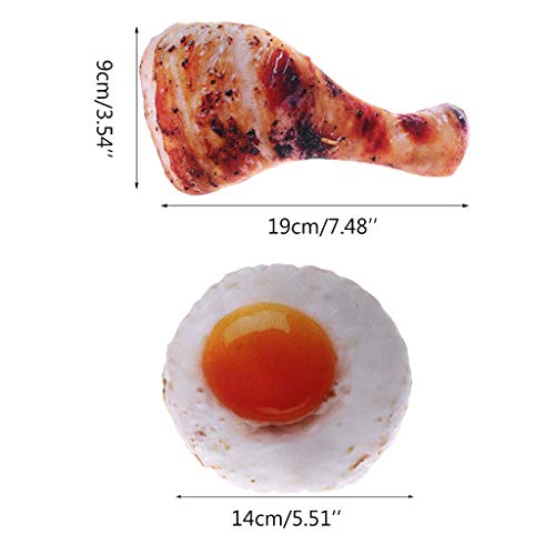 (1 pc) Juguete de Mascota Huevo Escalfado Huevo de Huevo de Pollo Pierna de Carne Chillón Juguete de Mordida Gato Cachorro Perro Juguetes Creativo