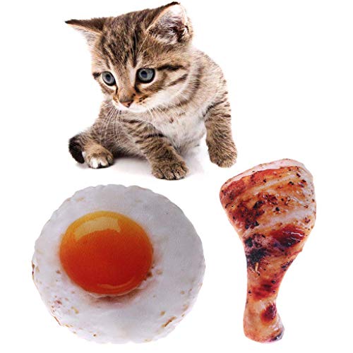 (1 pc) Juguete de Mascota Huevo Escalfado Huevo de Huevo de Pollo Pierna de Carne Chillón Juguete de Mordida Gato Cachorro Perro Juguetes Creativo