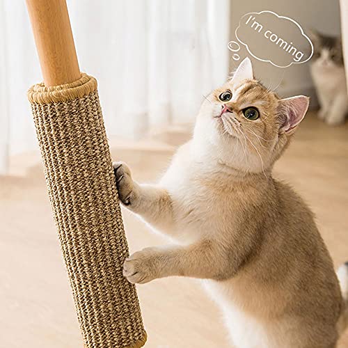 1 Pieza Alfombrilla para Rascar Gatos, Alfombrilla Antideslizante para Rascar Gatos, Alfombra de Sisal Natural para Gatos, Juguete para El Cuidado del Gato, Protege El Piso y El Sofá