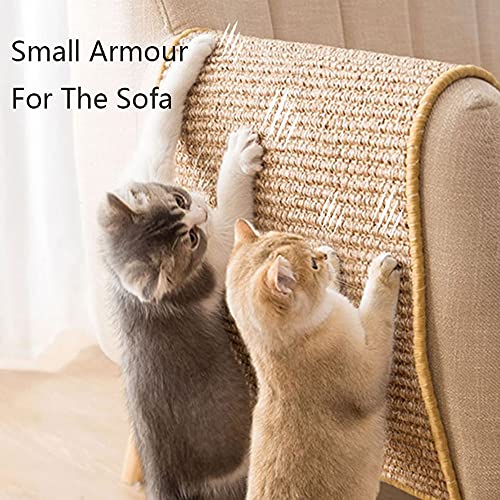 1 Pieza Alfombrilla para Rascar Gatos, Alfombrilla Antideslizante para Rascar Gatos, Alfombra de Sisal Natural para Gatos, Juguete para El Cuidado del Gato, Protege El Piso y El Sofá