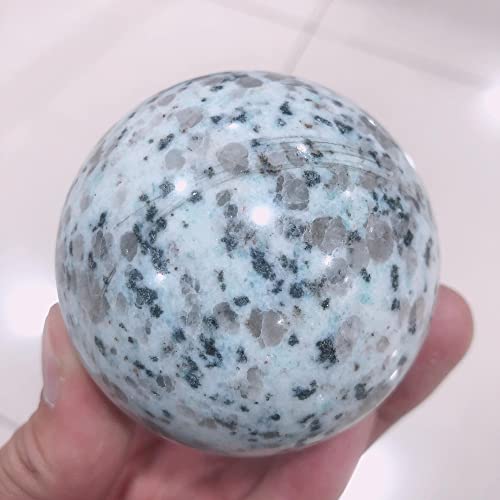 1 UNID CRISTALES NATURALES CUARTZ TIANSHAN TIANSHAN ESFERA AZUL BALL DE LA BOLA DE CRISTAL DE LA Energía Curación de las piedras de la sala de la decoración del acuario de la casa Accesorios Cristal d