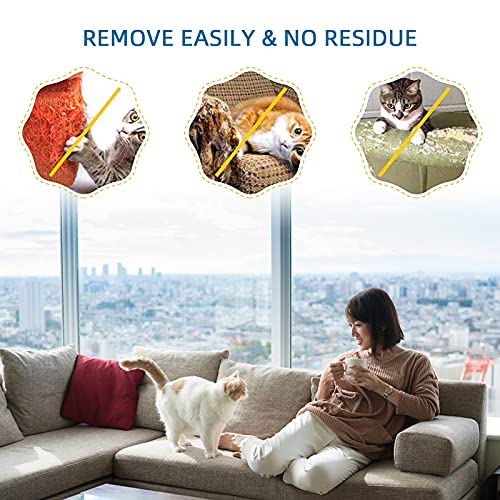10 láminas adhesivas protectoras antiarañazos para gatos, 40 cm x 30 cm, transparentes, resistentes a los arañazos, protección para muebles con clavos en espiral, lámina antiarañazos, para sofá